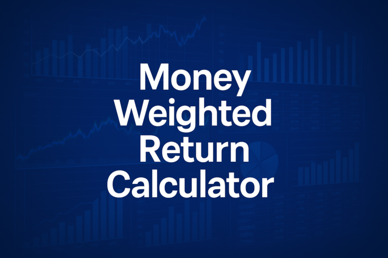 Professional finance illustration representing Money Weighted Return Calculator