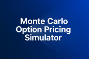 Professional finance illustration representing Monte Carlo Option Pricing Simulator: GBM Simulation with Visualization