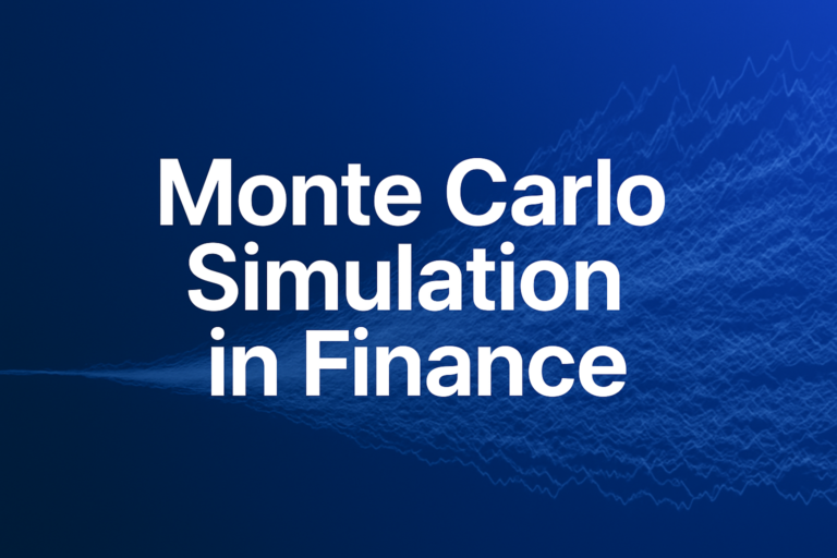 Professional finance illustration representing Monte Carlo Simulation in Finance: How It Works and Why It Matters