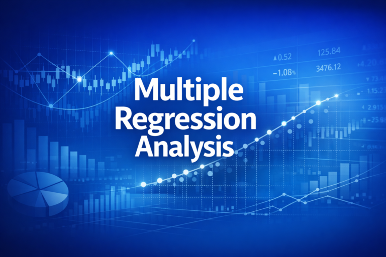 Professional finance illustration representing Multiple Regression Analysis: Estimation, Interpretation & R-Squared