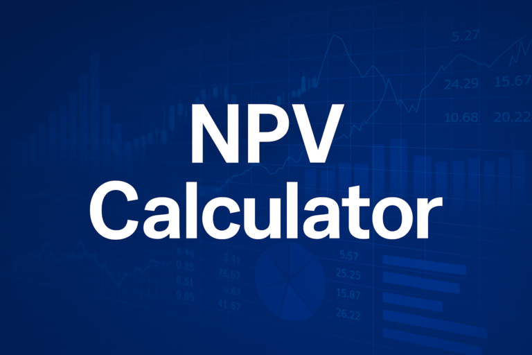 Professional finance illustration representing NPV Calculator