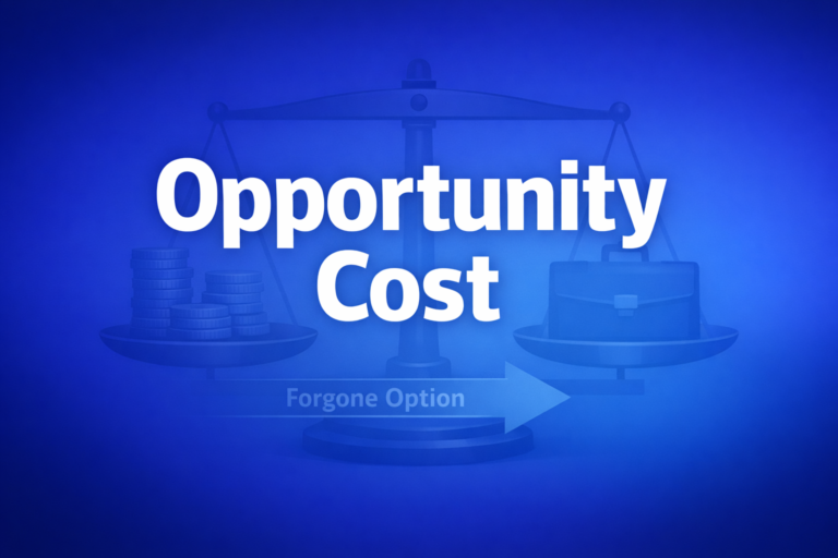 Professional finance illustration representing Opportunity Cost: Definition, Formula, and Real-World Examples