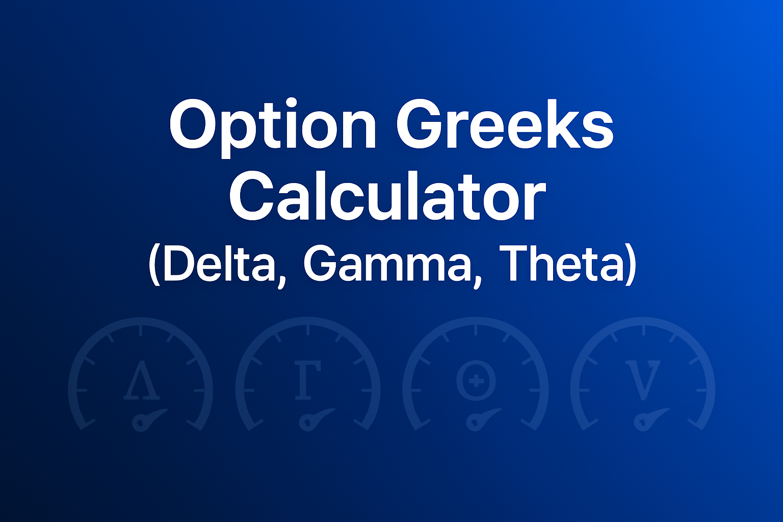 R Coding Course Option Greeks Calculator (Delta, Gamma, Theta, Vega, Rho)