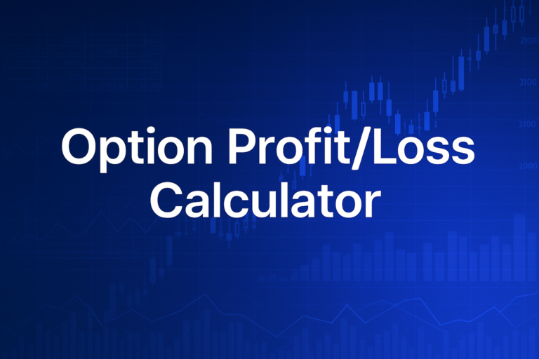 Professional finance illustration representing Option Profit/Loss Calculator