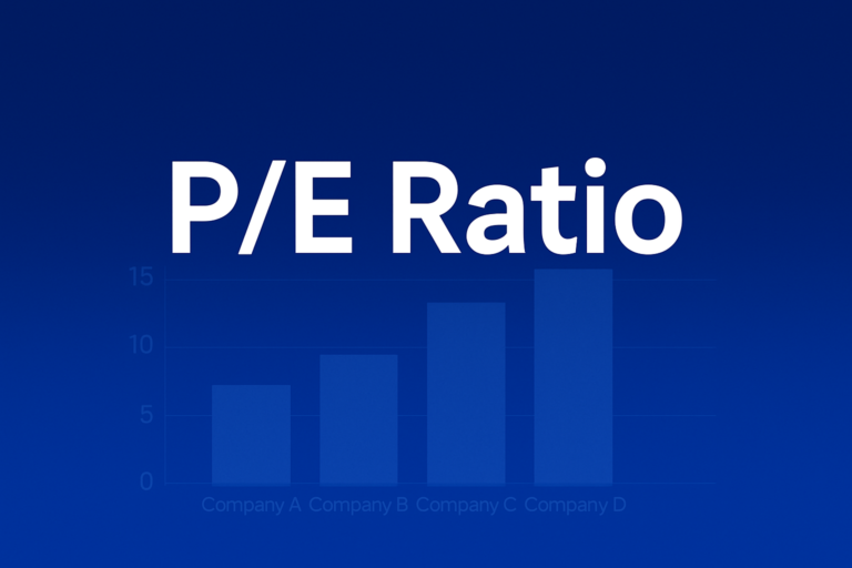 Professional finance illustration representing P/E Ratio: Price-to-Earnings Ratio Explained