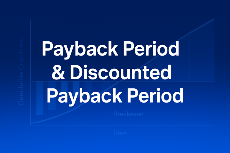 Professional finance illustration representing Payback Period & Discounted Payback Period: Formula and Examples