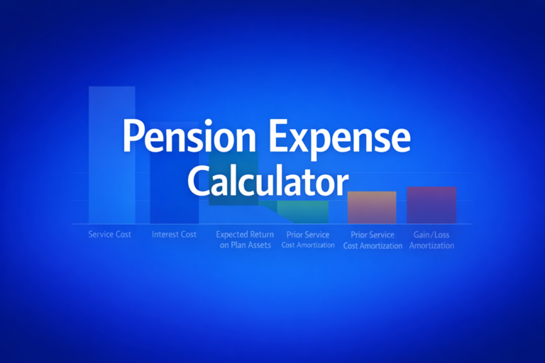 Professional finance illustration representing Pension Expense Calculator
