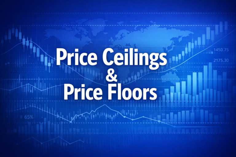 Professional finance illustration representing Price Ceilings & Price Floors