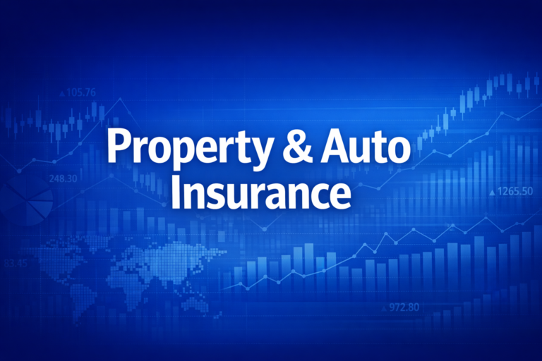 Professional finance illustration representing Property & Auto Insurance: Coverage Types, Costs & Choosing a Policy