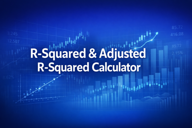 Professional finance illustration representing R-Squared & Adjusted R-Squared Calculator