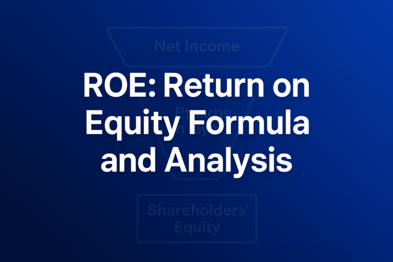 Professional finance illustration representing ROE: Return on Equity Formula and Analysis
