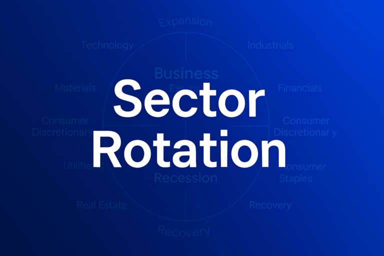 Professional finance illustration representing Sector Rotation: Business Cycle Investing Strategy