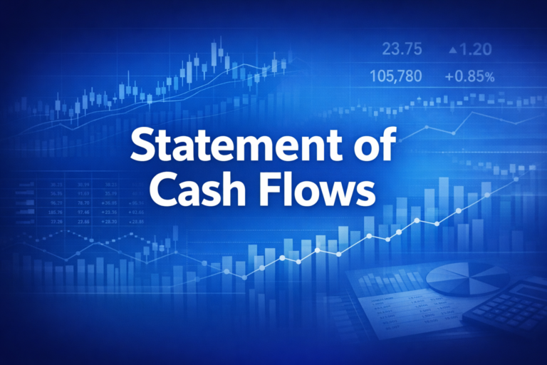 Professional finance illustration representing Statement of Cash Flows: Direct Method, Indirect Method & Preparation