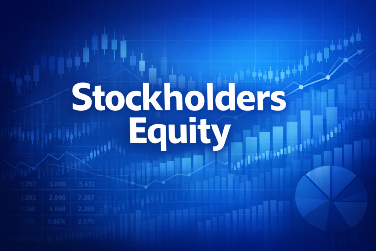 Professional finance illustration representing Stockholders Equity: Treasury Stock, Stock Dividends & Retained Earnings
