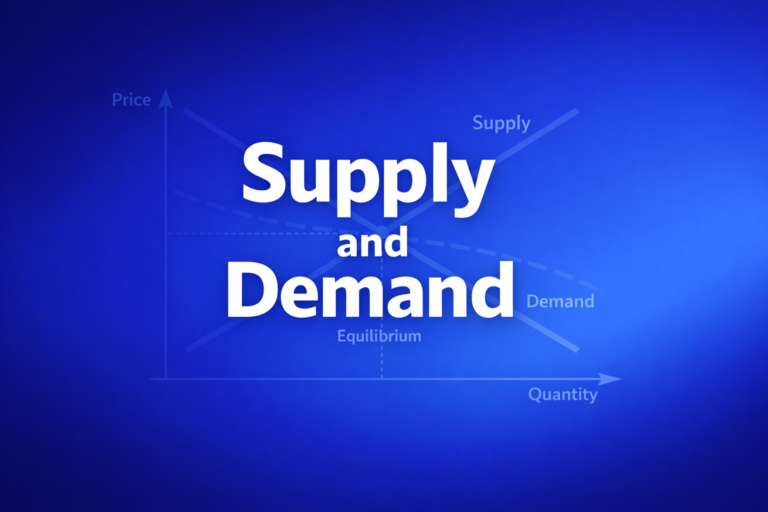 Professional finance illustration representing Supply and Demand: How Markets Determine Prices