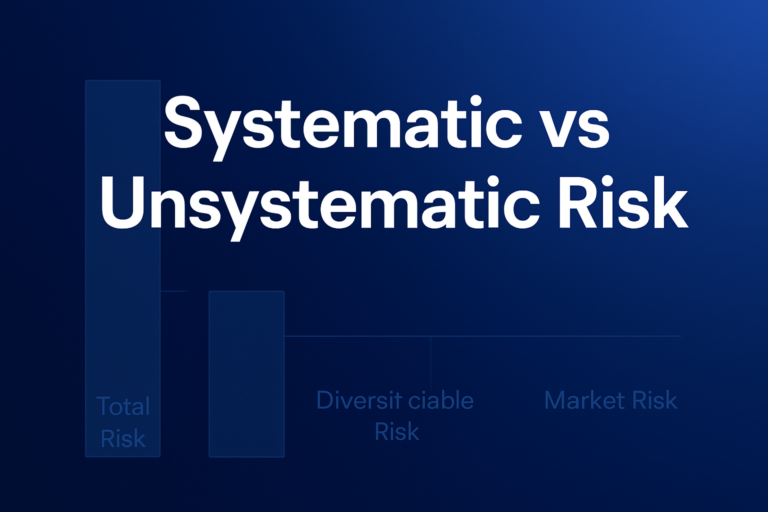 Professional finance illustration representing Systematic vs Unsystematic Risk: What's the Difference?
