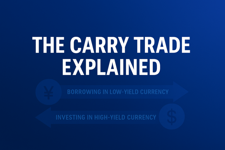 Professional finance illustration representing The Carry Trade Explained: How It Works, Returns & Risk Factors