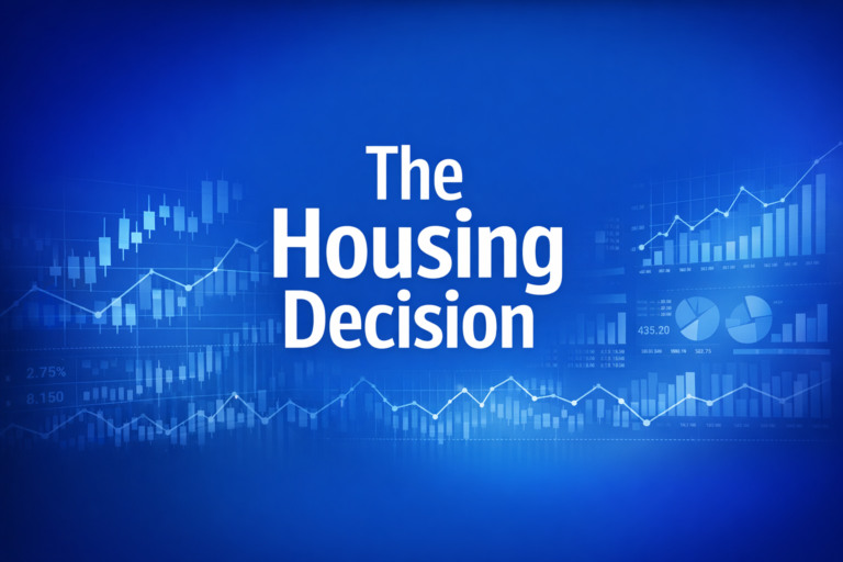 Professional finance illustration representing The Housing Decision: Renting vs Buying & Mortgage Basics