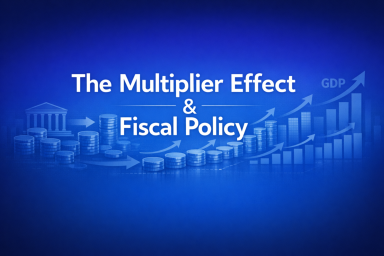Professional finance illustration representing The Multiplier Effect & Fiscal Policy