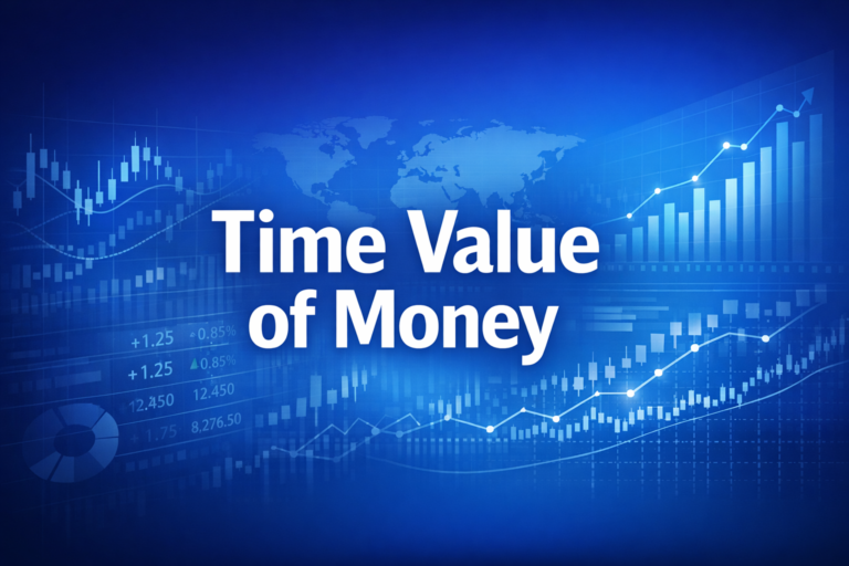 Professional finance illustration representing Time Value of Money: Present Value and Future Value Explained