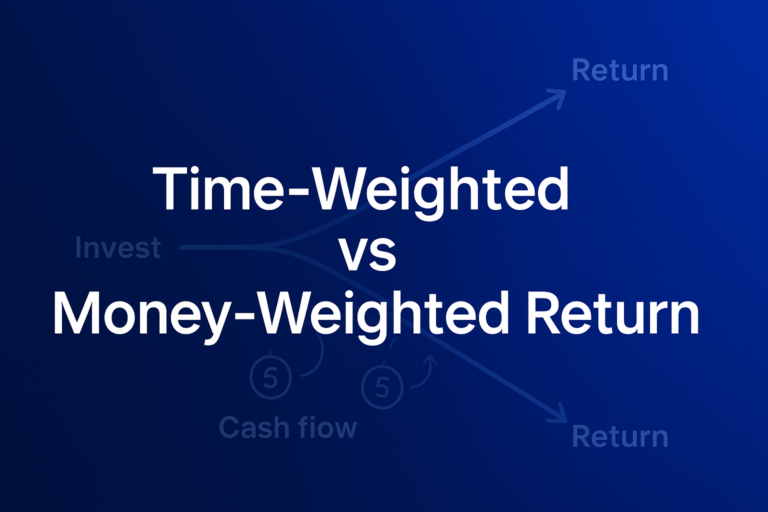 Professional finance illustration representing Time-Weighted vs Money-Weighted Return: Key Differences Explained