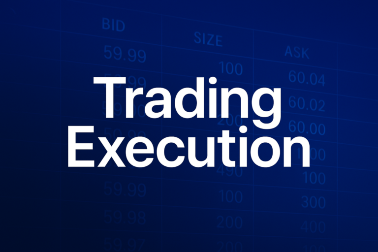 Professional finance illustration representing Trading Execution: Order Types, Bid-Ask Spreads & Market Structure