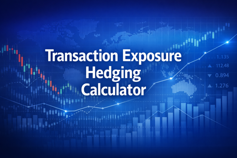 Professional finance illustration representing Transaction Exposure Hedging Calculator: Forward, Money Market & Option Hedge Comparison