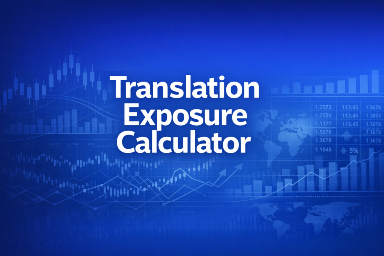 Professional finance illustration representing Translation Exposure Calculator