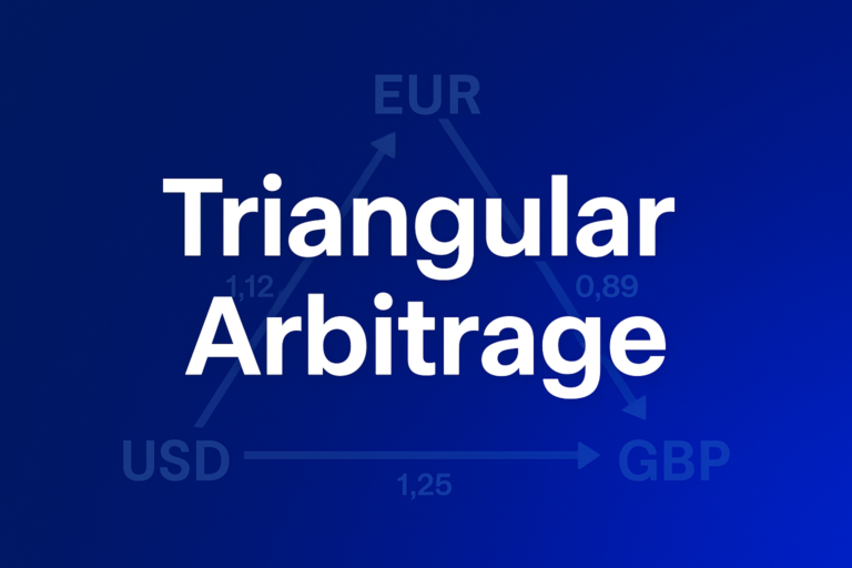 Professional finance illustration representing Triangular Arbitrage: Cross-Rate Formula, Example, and How It Works