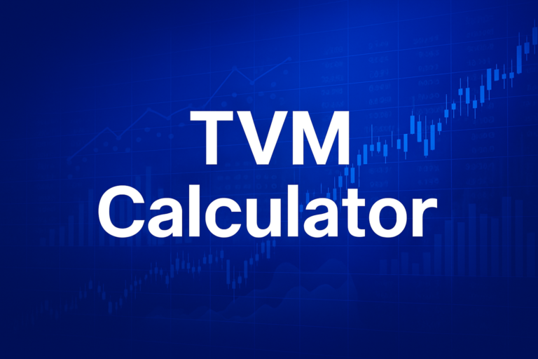 Professional finance illustration representing TVM Calculator