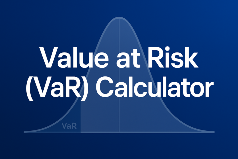 Professional finance illustration representing Value at Risk (VaR) Calculator