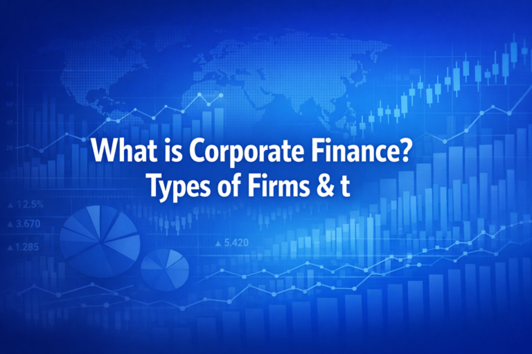 Professional finance illustration representing What is Corporate Finance? Types of Firms & the Financial Manager