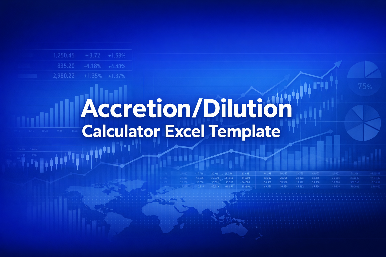 Professional finance illustration representing Accretion/Dilution Calculator Excel Template