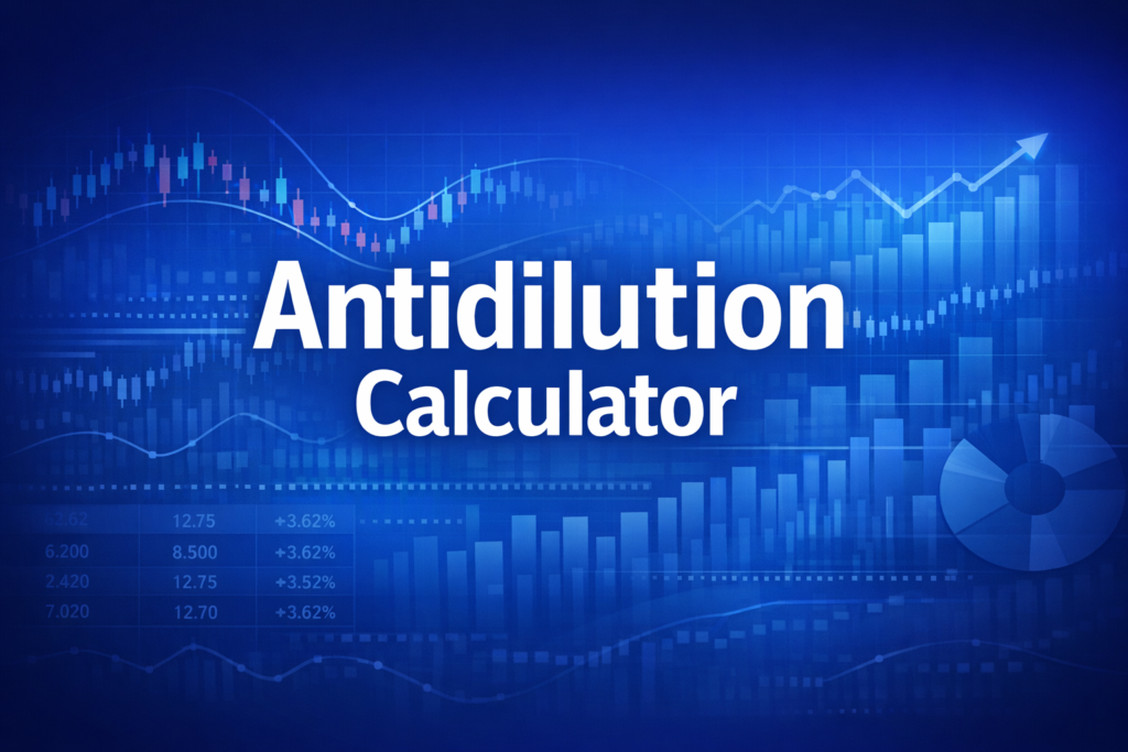 Professional finance illustration representing Antidilution Calculator: Full Ratchet vs Weighted Average