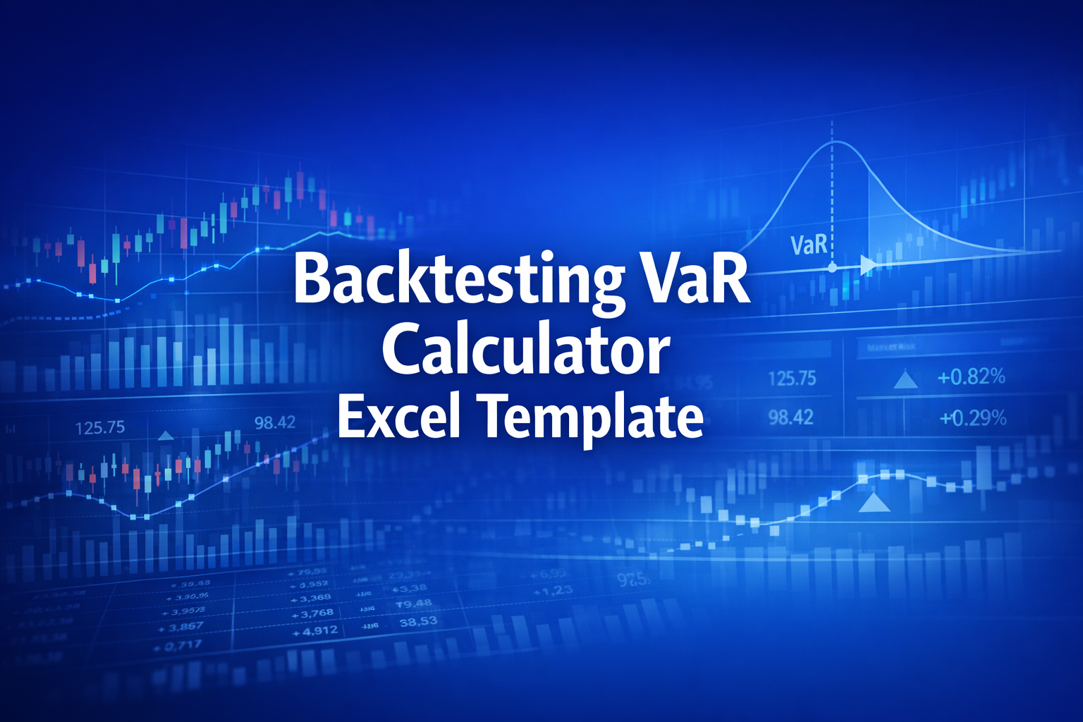 Professional finance illustration representing Backtesting VaR Calculator Excel Template