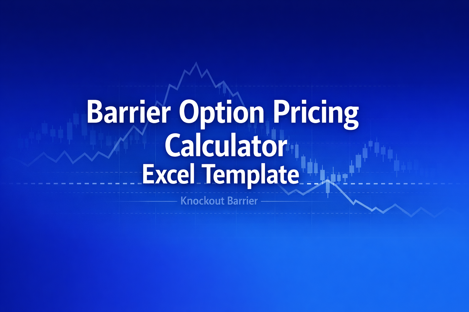 Professional finance illustration representing Barrier Option Pricing Calculator Excel Template