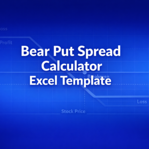 Professional finance illustration representing Bear Put Spread Calculator Excel Template