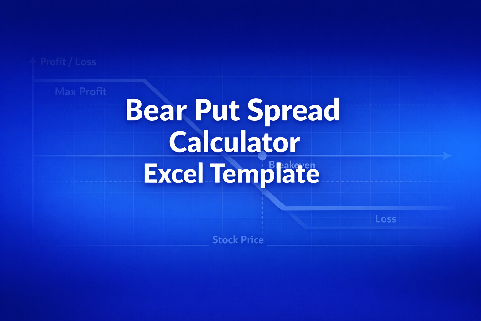 Professional finance illustration representing Bear Put Spread Calculator Excel Template