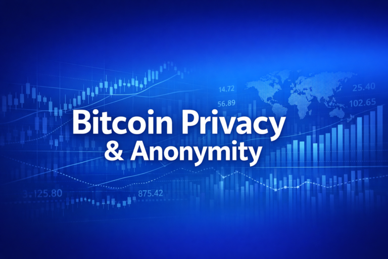 Professional finance illustration representing Bitcoin Privacy & Anonymity: Pseudonymity, Tracing & Mixing
