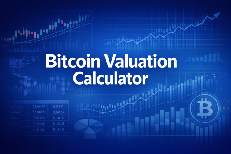 Professional finance illustration representing Bitcoin Valuation Calculator: Token Economics & Implied Price Model