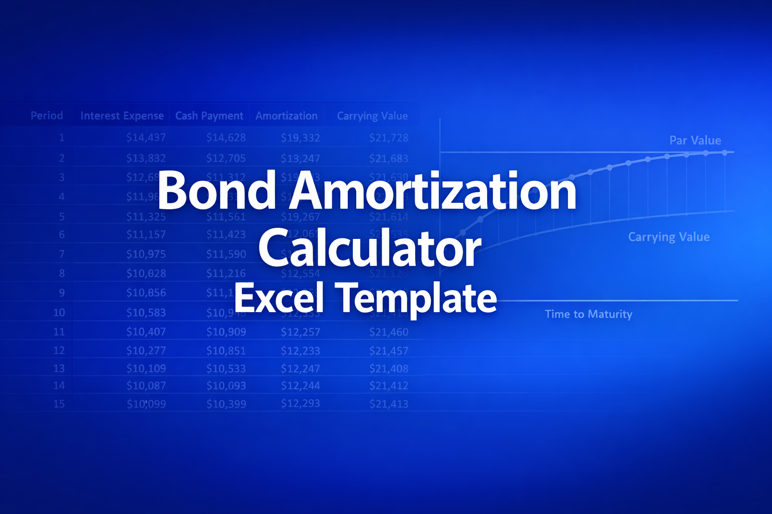 Professional finance illustration representing Bond Amortization Calculator Excel Template