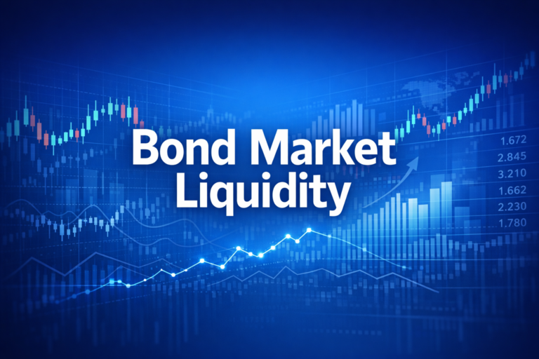 Professional finance illustration representing Bond Market Liquidity: OTC Trading, Bid-Ask Spreads & Risk