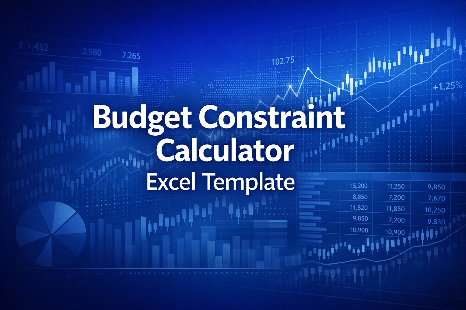 Professional finance illustration representing Budget Constraint Calculator Excel Template