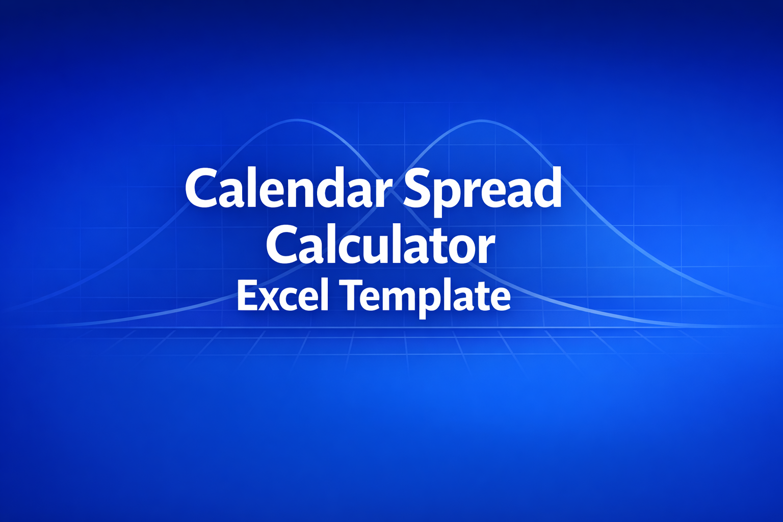 Professional finance illustration representing Calendar Spread Calculator Excel Template