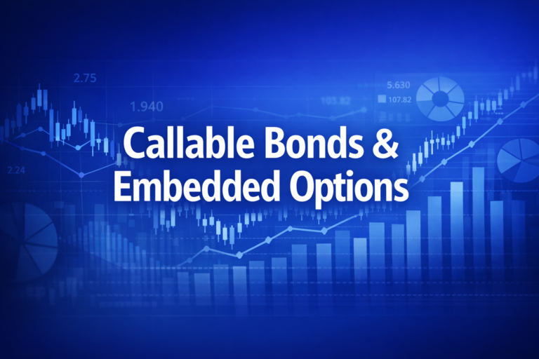 Professional finance illustration representing Callable Bonds & Embedded Options: OAS, Effective Duration & Valuation