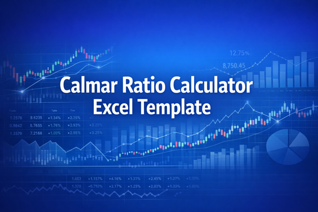Professional finance illustration representing Calmar Ratio Calculator Excel Template