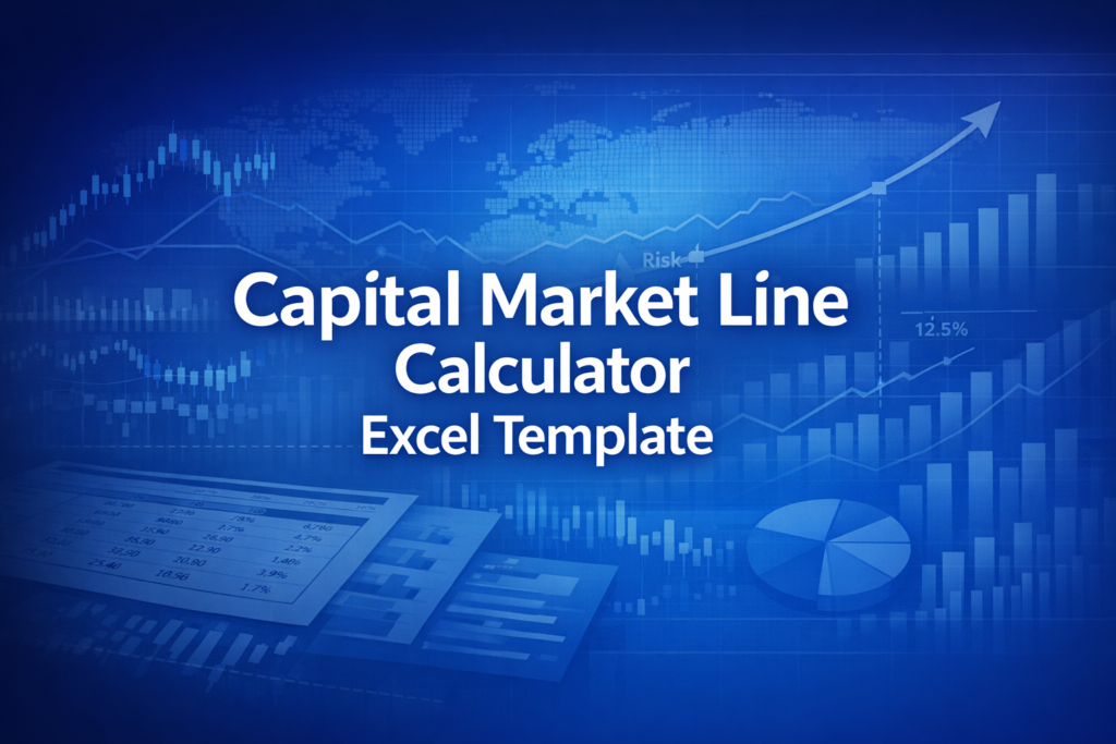 Professional finance illustration representing Capital Market Line Calculator Excel Template