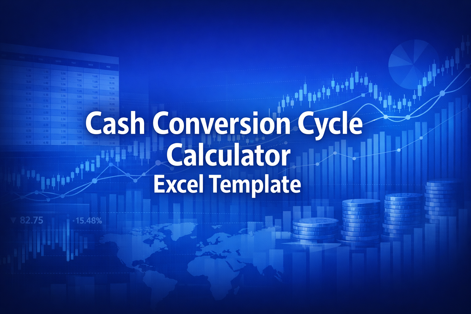 Professional finance illustration representing Cash Conversion Cycle Calculator Excel Template