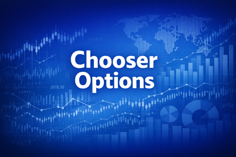 Professional finance illustration representing Chooser Options: The Right to Choose Call or Put