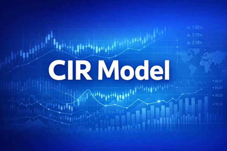 Professional finance illustration representing CIR Model: Square-Root Diffusion and Non-Negative Interest Rates